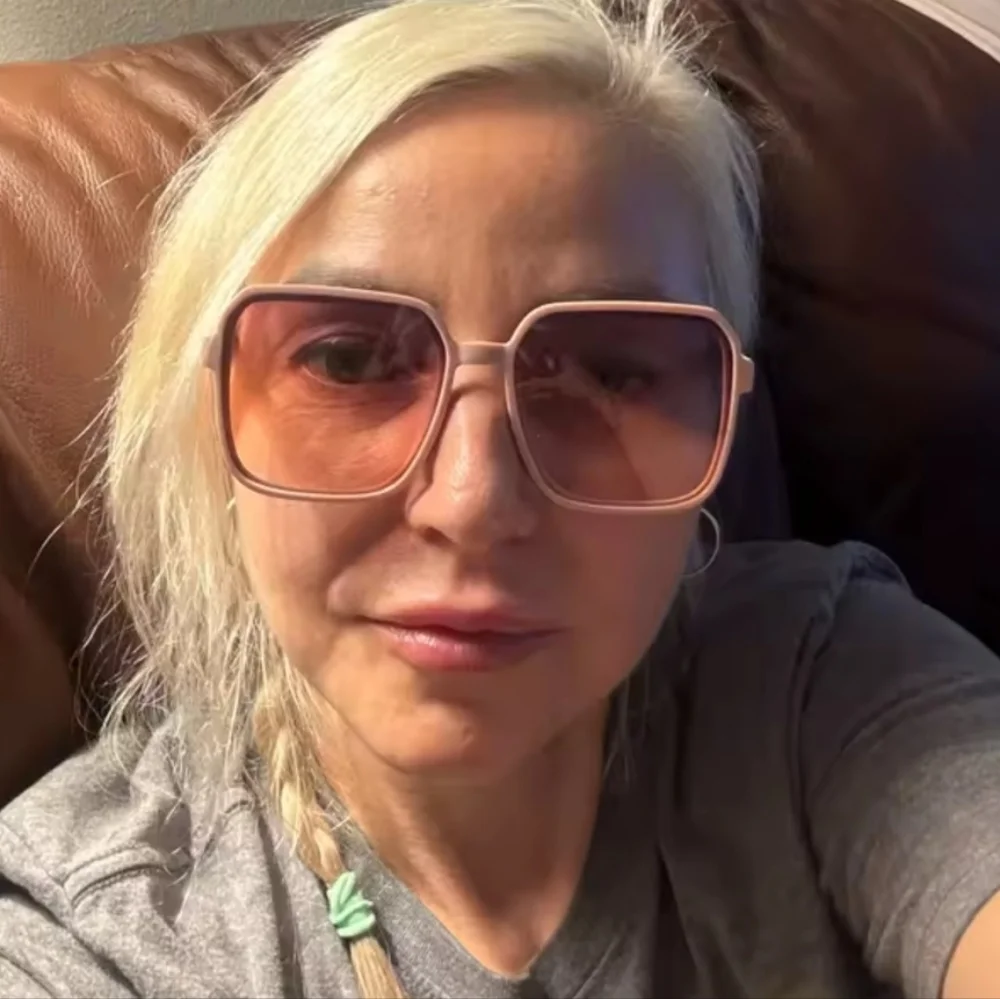 Stylish Pink and Purple Square Sunglasses
